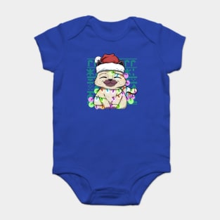 cute cat christmas lights and fun Baby Bodysuit